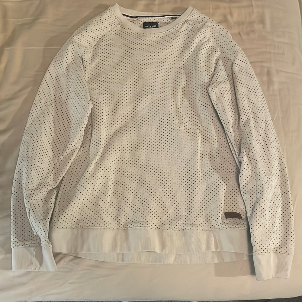 Only & sons white sweatshirt
